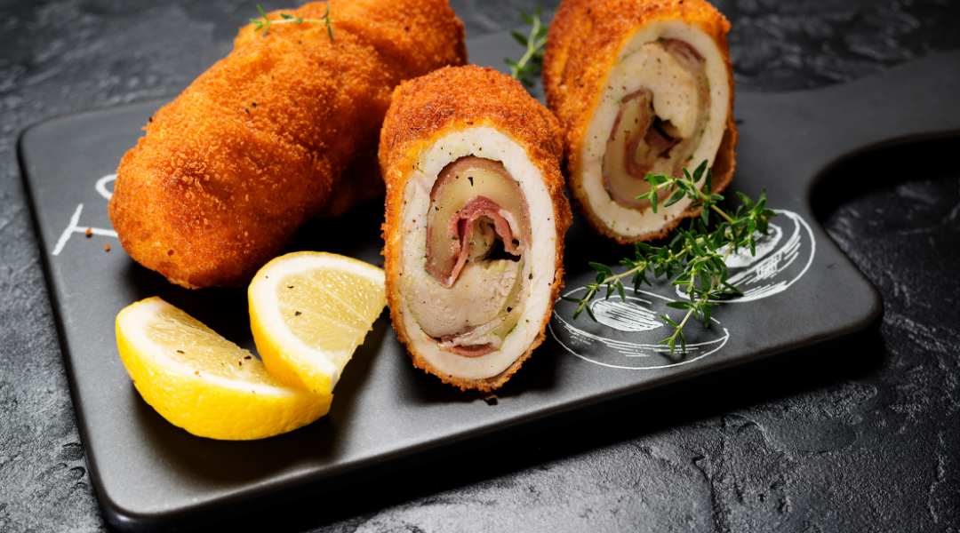Chicken Cordon Bleu Dark Background